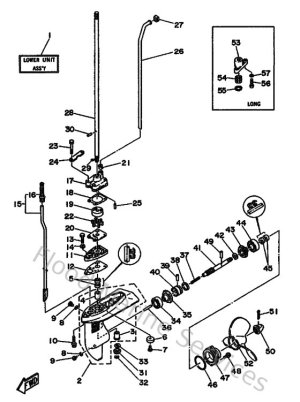 Diagram for Lower Casing & Drive