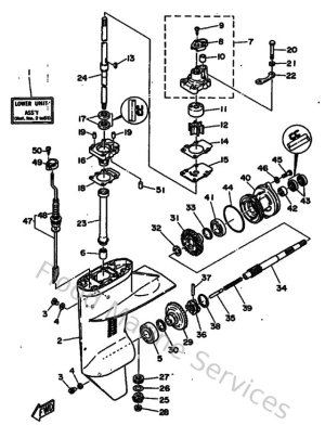 Diagram for Lower Casing & Drive 1