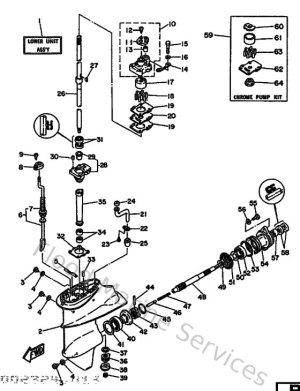 Diagram for Lower Casing & Drive 1