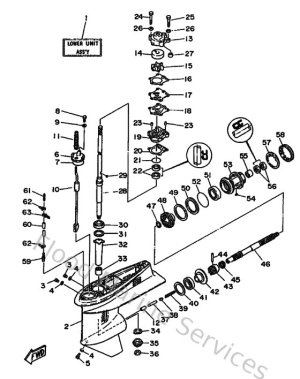 Diagram for Lower Casing & Drive 1