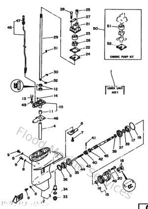 Diagram for Lower Casing & Drive 1