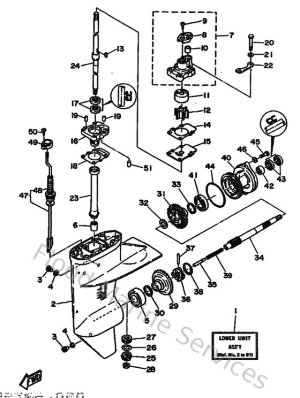 Diagram for Lower Casing & Drive 1