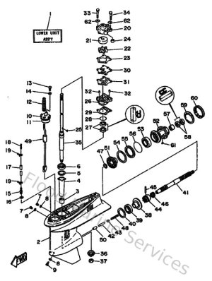 Diagram for Lower Casing & Drive 1