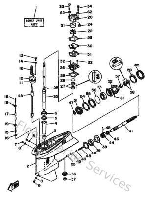 Diagram for Lower Casing & Drive 1