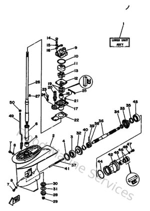 Diagram for Lower Casing & Drive 1