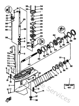 Diagram for Lower Casing & Drive 1
