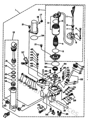 Diagram for Power Trim & Tilt Assy 1