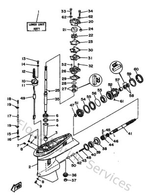 Diagram for Lower Casing & Drive 1