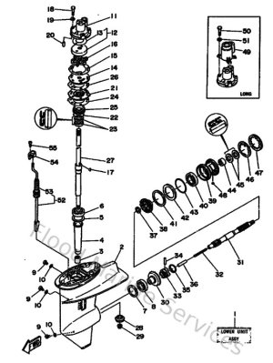 Diagram for Lower Casing & Drive 1