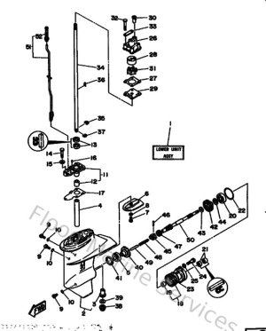 Diagram for Lower Casing & Drive 1