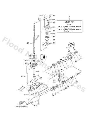 Diagram for LOWER CASING & DRIVE 1