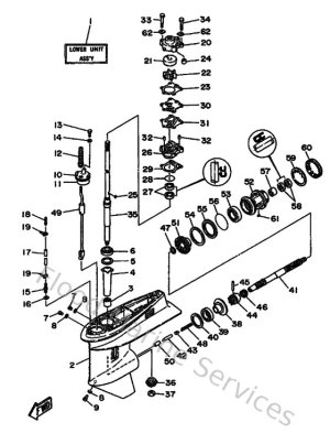 Diagram for Lower Casing & Drive 1
