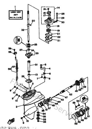 Diagram for Lower Casing & Drive 1