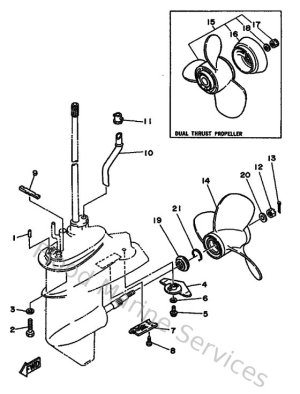 Diagram for Lower Casing & Drive