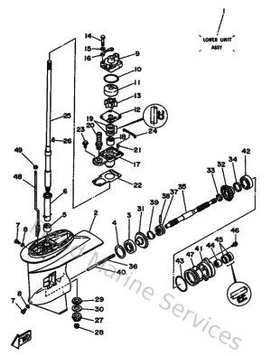 Diagram for Lower Casing & Drive