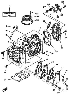 Diagram for Cylinder & Crankcase