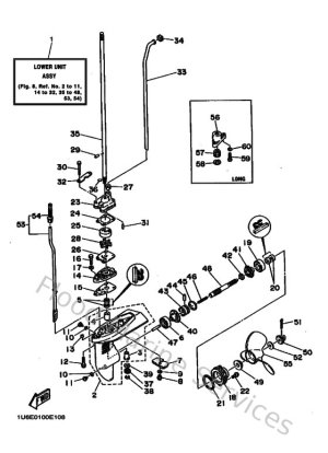 Diagram for Lower Casing & Drive 1