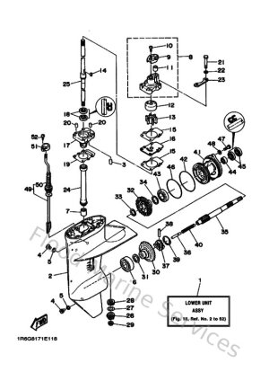 Diagram for Lower Casing & Drive 1