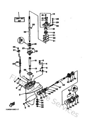 Diagram for Lower Casing & Drive 1
