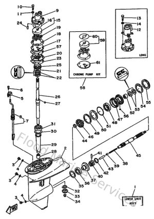 Diagram for Lower Casing & Drive 1