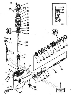 Diagram for Lower Casing & Drive