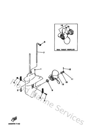 Diagram for Lower Casing & Drive