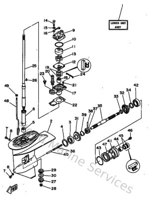 Diagram for Lower Casing & Drive