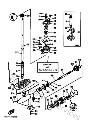 Diagram for Lower Casing & Drive 1
