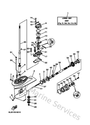 Diagram for Lower Casing & Drive 1
