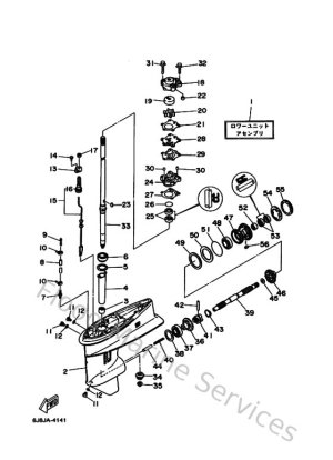 Diagram for Lower Casing & Drive 1