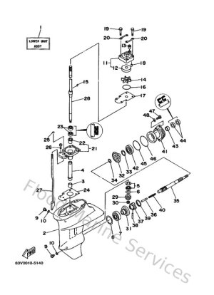 Diagram for Lower Casing & Drive 1