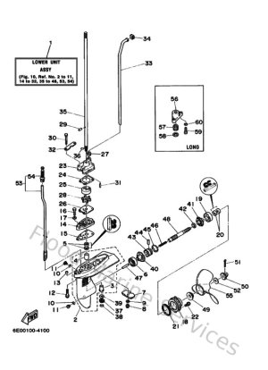 Diagram for Lower Casing & Drive 1