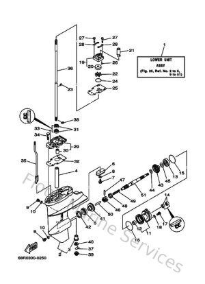 Diagram for Lower Casing & Drive 1