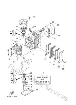 Diagram for Cylinder. Crankcase