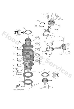 Diagram for CRANKSHAFT & PISTON