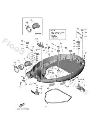 Diagram for BOTTOM COWLING 1