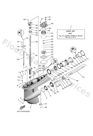 Diagram for LOWER CASING & DRIVE 1