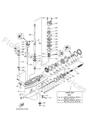 Diagram for LOWER CASING & DRIVE 1
