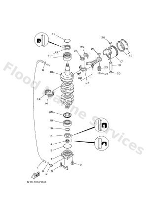 Diagram for CRANKSHAFT & PISTON