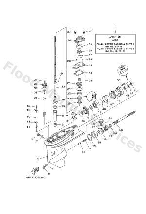 Diagram for LOWER CASING & DRIVE 1