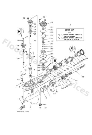 Diagram for LOWER CASING & DRIVE 1