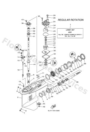 Diagram for LOWER CASING & DRIVE 1