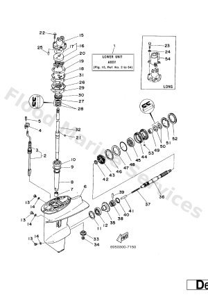 Diagram for LOWER CASING. DRIVE 1