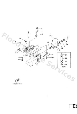 Diagram for LOWER CASING. DRIVE 2