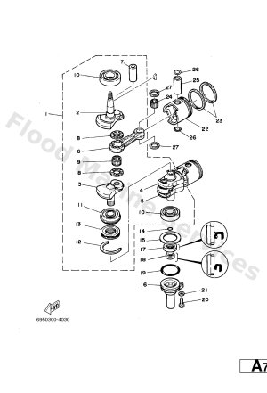 Diagram for CRANKSHAFT. PISTON