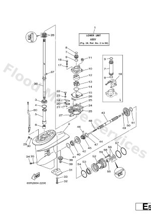 Diagram for LOWER CASING. DRIVE 1