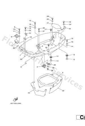 Diagram for BOTTOM COWLING