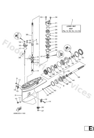 Diagram for LOWER CASING. DRIVE 1