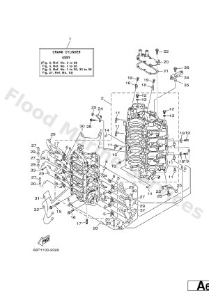 Diagram for CYLINDER. CRANKCASE 1