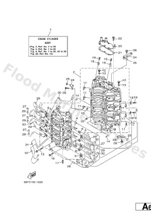 Diagram for CYLINDER. CRANKCASE 1